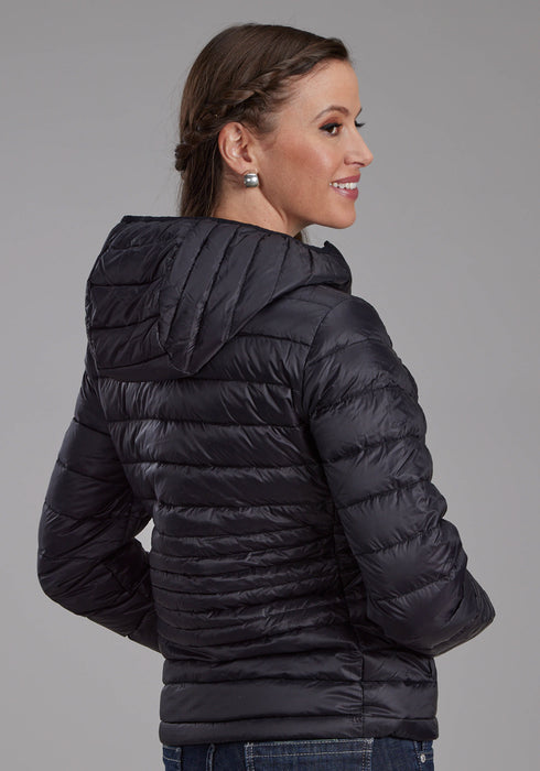 Roper Womens Parachute Down Fill Black 100% Nylon Softshell Jacket