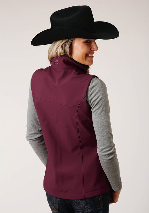 Roper Womens Wine Polyester Softshell Fleece Vest