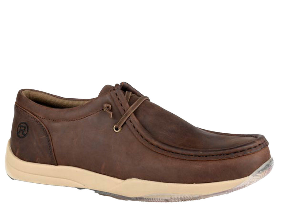 Roper Mens Clearcut Low Oiled Brown Leather Sneakers Shoes