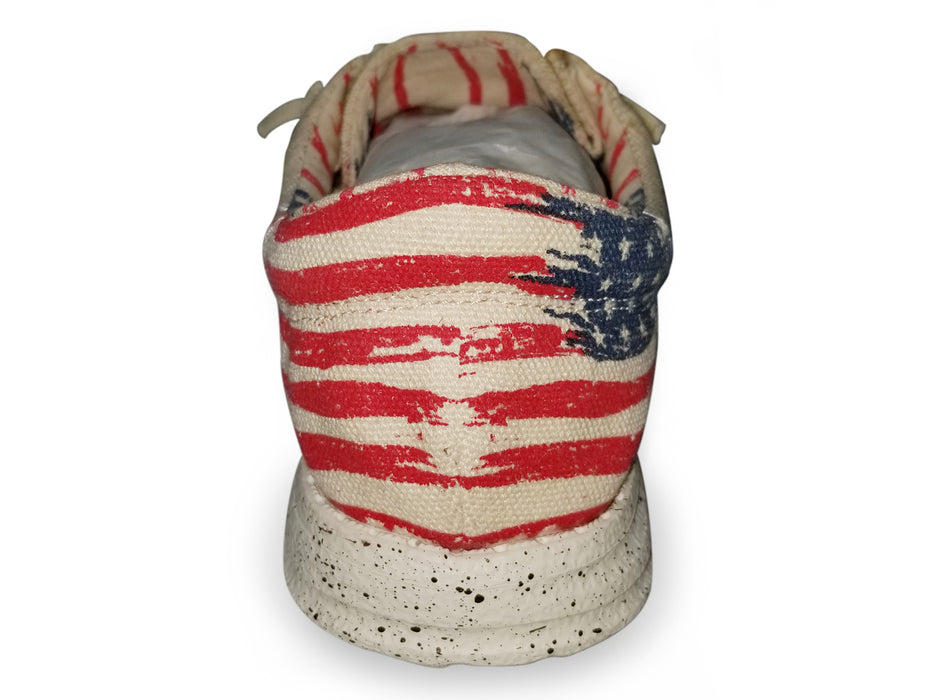 Roper Womens USA Flag Heel Fabric Hang Loose Moc Oxford Shoes