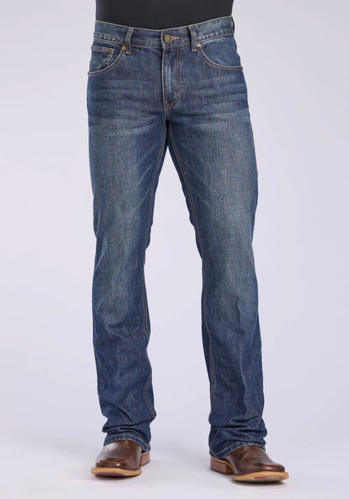 Tin Haul Mens 1660 Jagger X Back Pkt Blue 100% Cotton Jeans