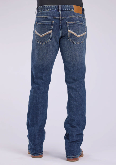 Tin Haul Mens 1661 Jagger Stretch Blue Cotton Blend 2 Tone Jeans