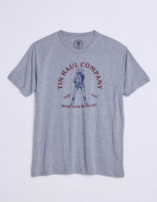Tin Haul Unisex Cowboy Buckle Grey Poly/Cotton S/S T-Shirt