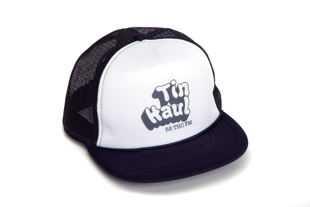 Tin Haul Unisex 55 THC Bubble Logo Blue 100% Polyester Trucker Cap