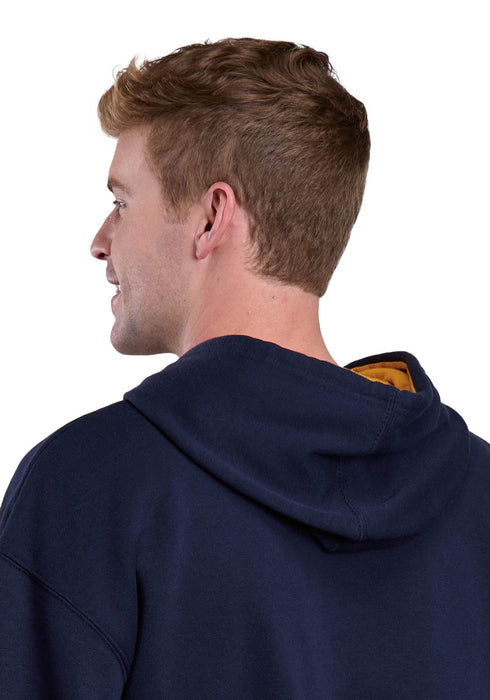 Tin Haul Mens Logo In Sunset Colors Navy/Gold Cotton Blend Hoodie