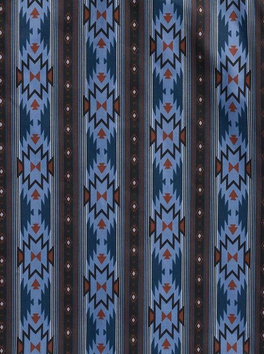 Ely and Walker Kids Boys Western Aztec Print Blue/Black 100% Cotton L/S Shirt