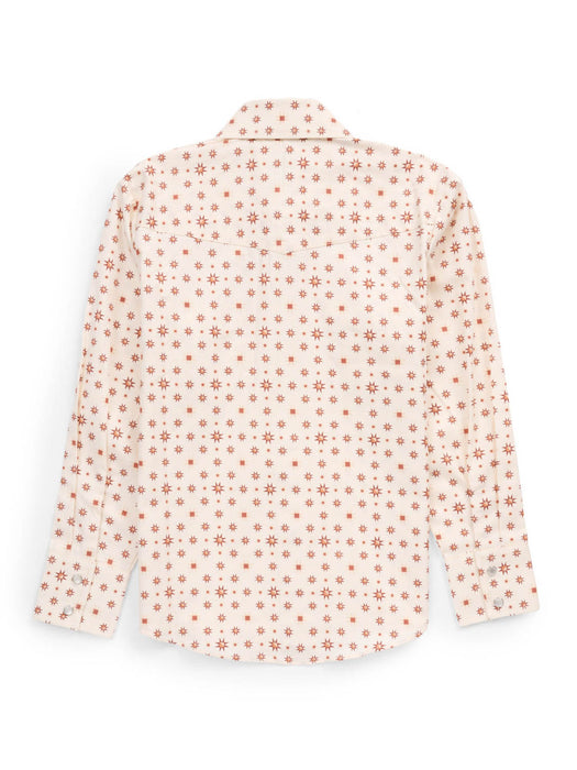 Ely and Walker Kids Boys Western Retro Star Ecru 100% Cotton L/S Shirt