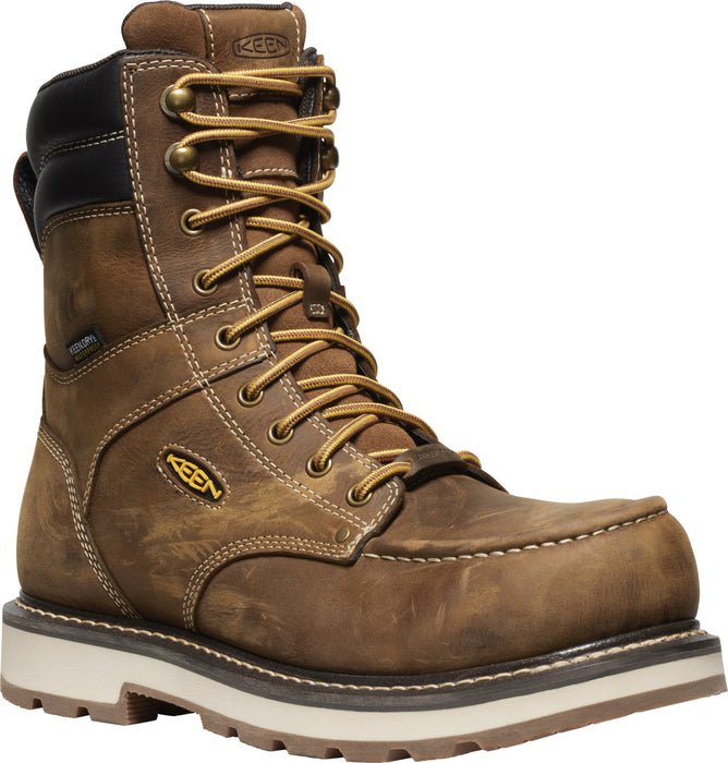 Keen Utility Mens Cincinnati 8in WP Belgian/Sandshell Leather Work Boots