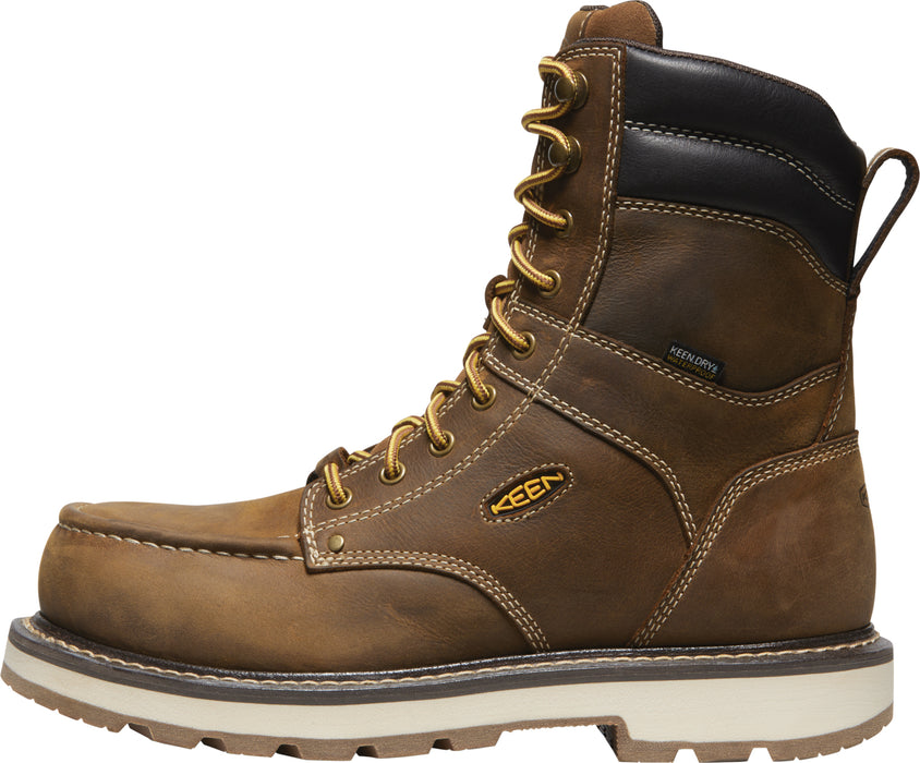 Keen Utility Mens Cincinnati 8in WP Belgian/Sandshell Leather Work Boots