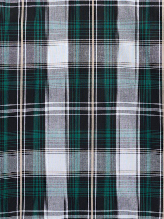 Ely and Walker Kids Boys Textured Plaid Western Green Poly/Cotton L/S Shirt