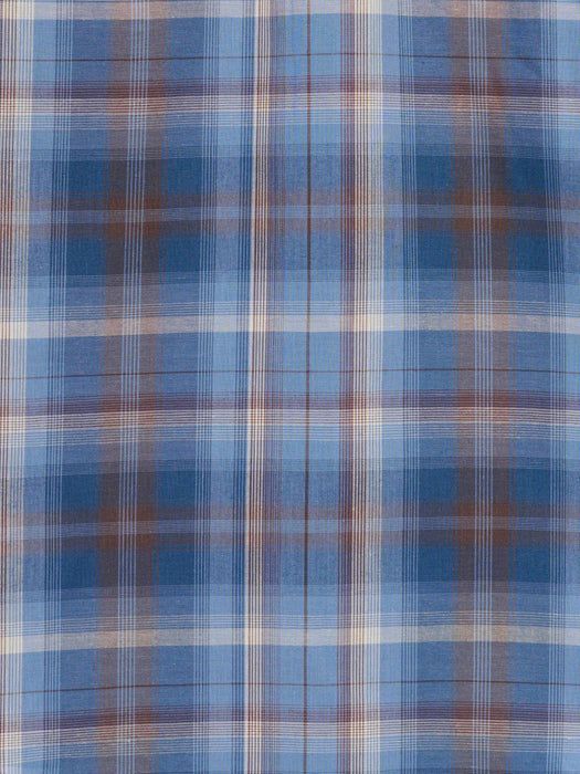 Ely and Walker Kids Boys Western Textured Plaid Navy Poly/Cotton L/S Shirt