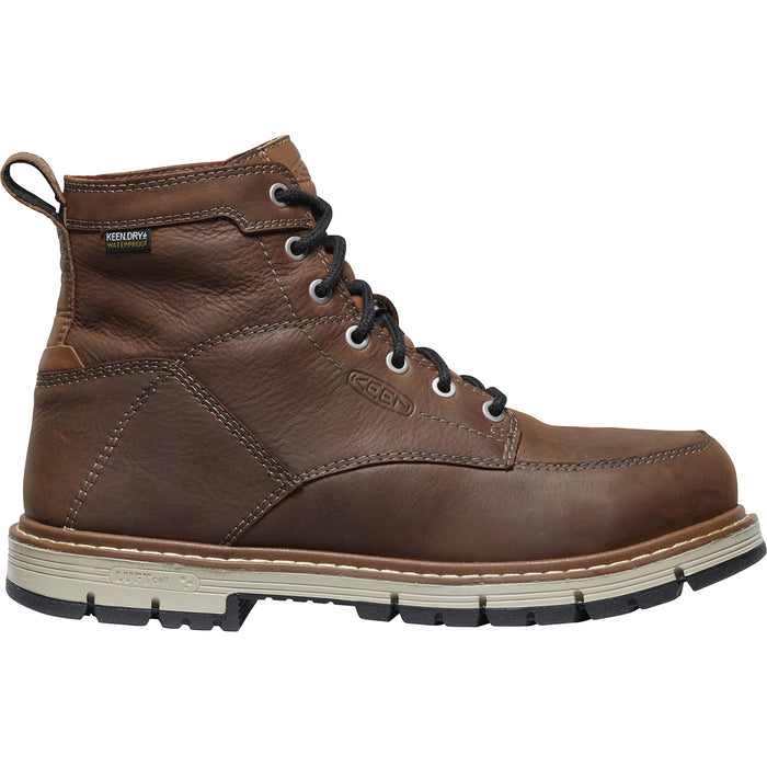 Keen Utility Mens San Jose 90 Degree 6in WP AT Bison/Black Leather Work Boots