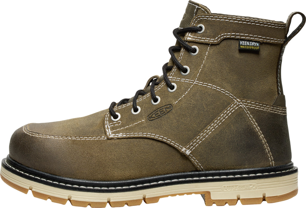 Keen Utility Womens San Jose 90 Deg 6in WP AT Steel Grey/Gum Leather Work Boots