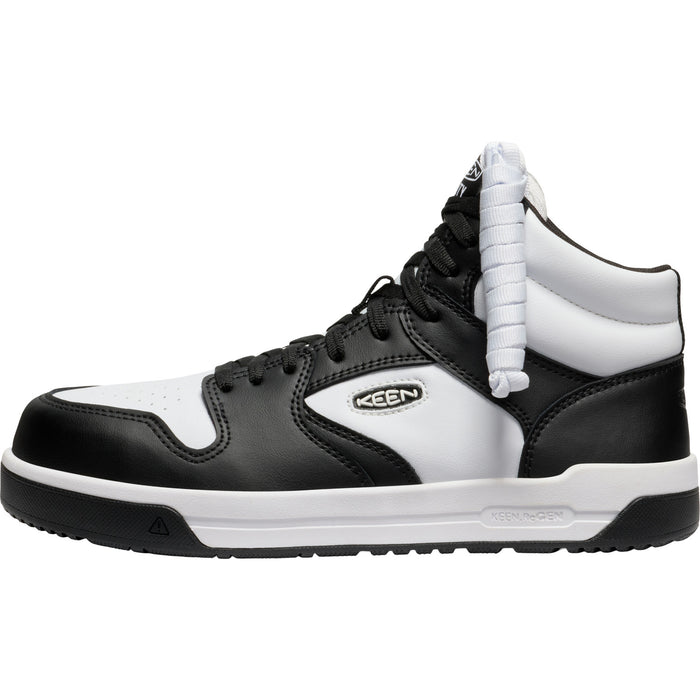 Keen Utility Mens Overton Mid CT Star White/Black Leather Work Boots