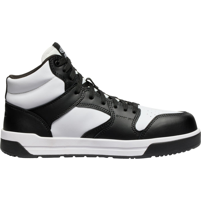 Keen Utility Mens Overton Mid CT Star White/Black Leather Work Boots