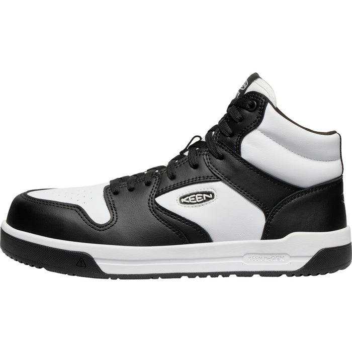 Keen Utility Mens Overton Mid CT Star White/Black Leather Work Boots