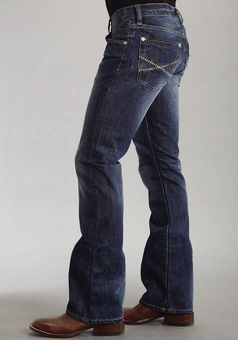 Stetson Mens 1014 Rocks Fit Small Stitch Blue 100% Cotton Jeans