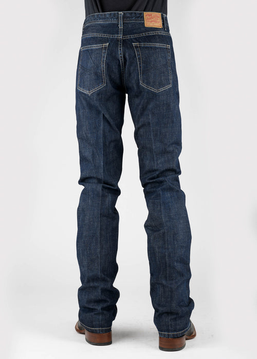 Stetson Mens 1210 Straight Leg Dark Rinse 100% Cotton X Pkt Jeans