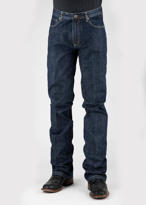 Stetson Mens 1210 Straight Leg Dark Rinse 100% Cotton X Pkt Jeans