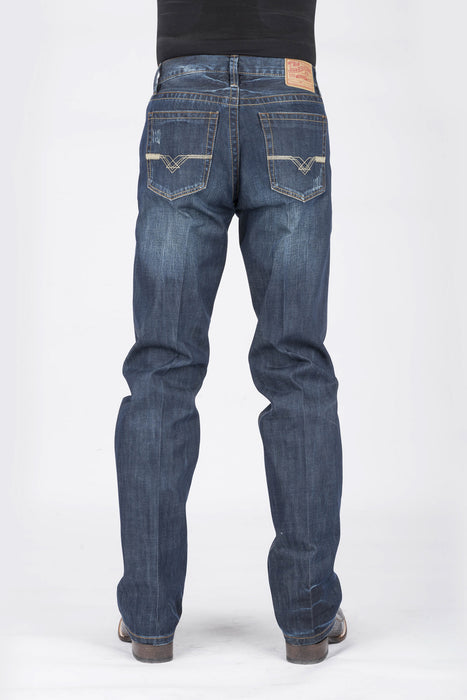 Stetson Mens 1312 Modern Fit Deco Blue 100% Cotton Jeans