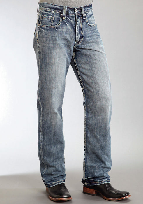 Stetson Mens 1312 Fit Wrong Side Blue 100% Cotton Jeans