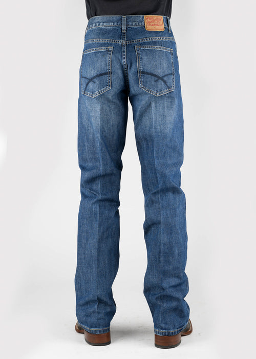 Stetson Mens 1312 Modern Seams Back Blue 100% Cotton Jeans