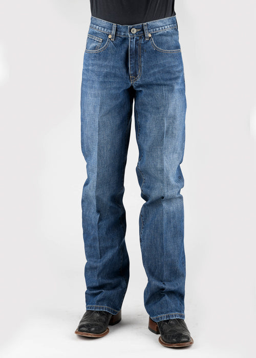 Stetson Mens 1312 Modern Seams Back Blue 100% Cotton Jeans