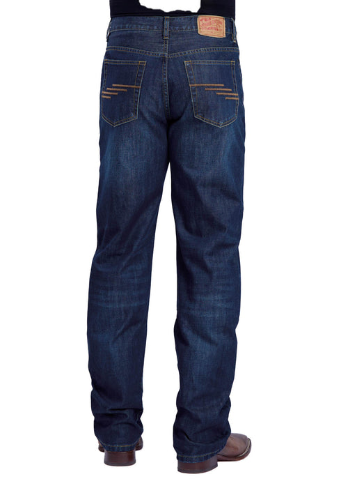 Stetson Mens 1520 Fit Zig Zag Lines Blue 100% Cotton Jeans