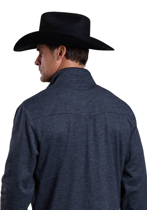 Stetson Mens Honeycomb Button Grey 100% Polyester Pullover Sweater