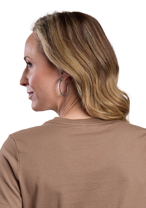 Stetson Womens Female Horserider Brown 100% Cotton S/S T-Shirt