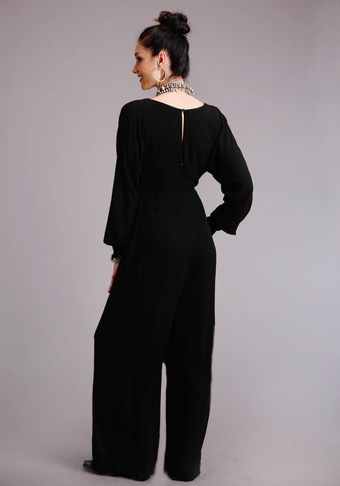 Stetson Womens Black Rayon/Nylon Wide Leg L/S Jumper