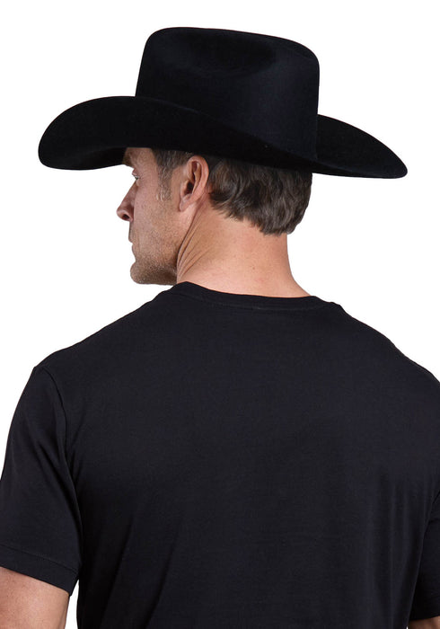 Stetson Unisex Cowboy Roping Rider Black 100% Cotton S/S T-Shirt