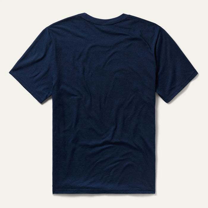 Stetson Unisex Bison With Cowboy Hat Navy 100% Cotton S/S T-Shirt