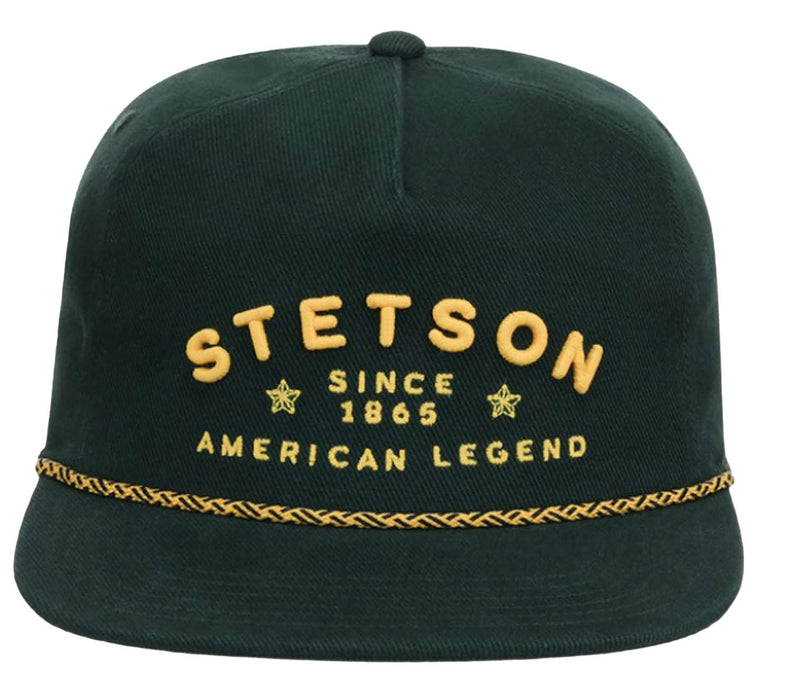 Stetson Unisex Since 1865 American Legend Green 100% Cotton Trucker Cap