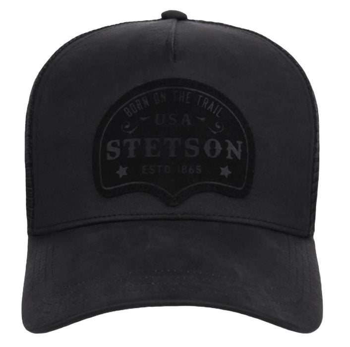 Stetson Unisex Born On The Trail Patch Black Cotton Blend Trucker Cap