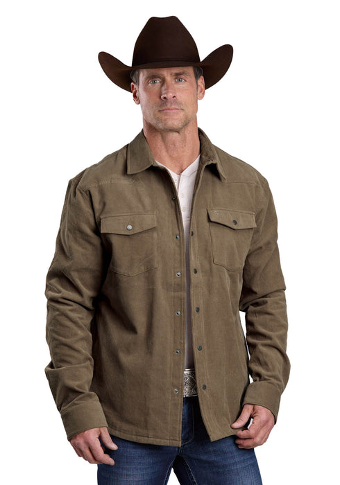 Stetson Mens Corduroy Shirt Brown 100% Cotton Cotton Jacket