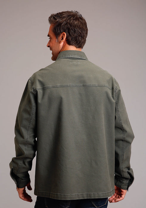 Stetson Mens Stretch Canvas Grey Cotton Blend Cotton Jacket