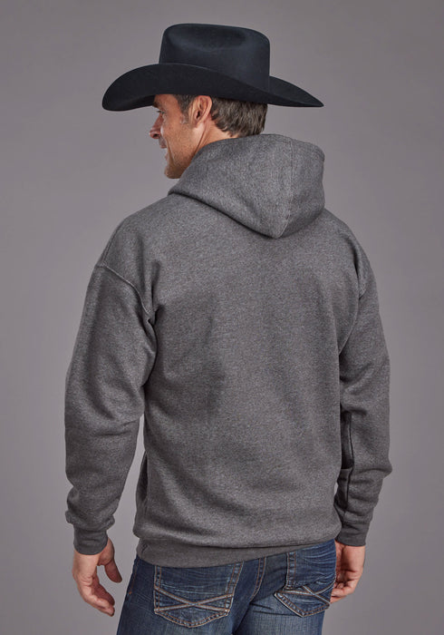 Stetson Mens Bronc Rider Charcoal Cotton Blend Hoodie