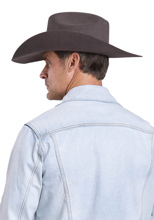 Stetson Mens Denim Trucker Light Blue 100% Cotton Jacket