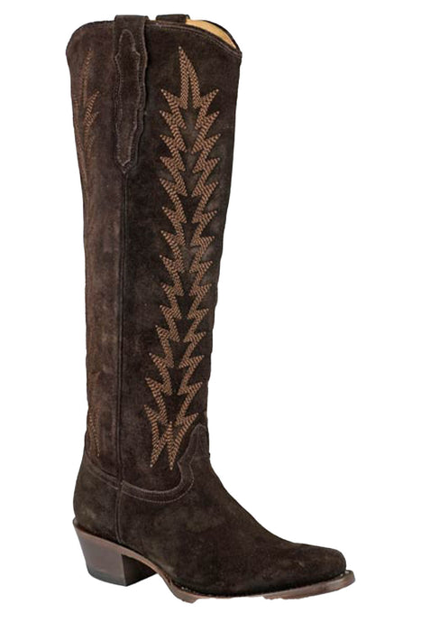 Stetson Womens Loretta Boots Brown Suede Fashion Boots