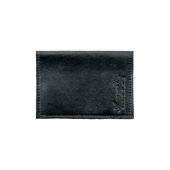 American West Womens Classic Travel Black Leather Passport Case