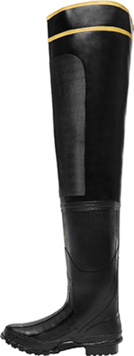 Lacrosse Premium Hip Mens Black Rubber 32in Work Boots