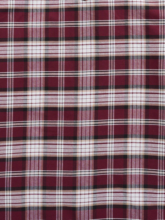 Ely and Walker Mens Wrinkle Resistance Plaid Navy Poly/Cotton S/S Shirt