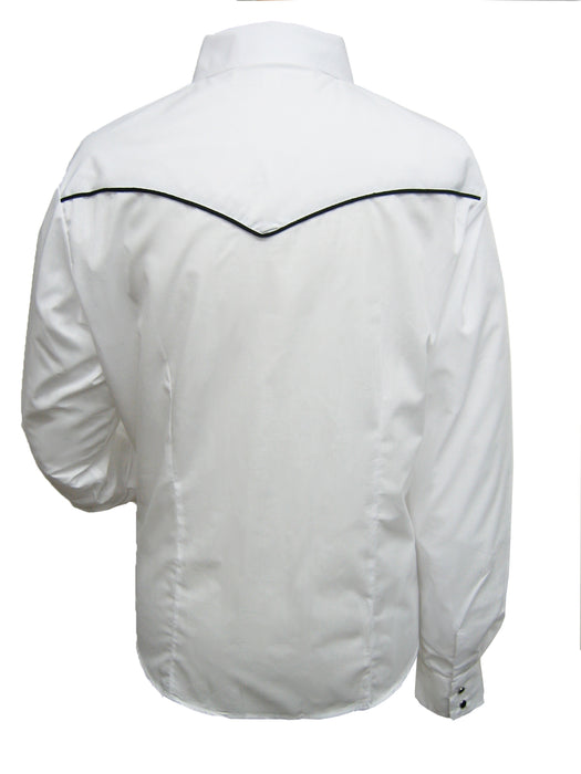 Ely & Walker Womens Solid White Western Shirt L/S Poly/Cotton