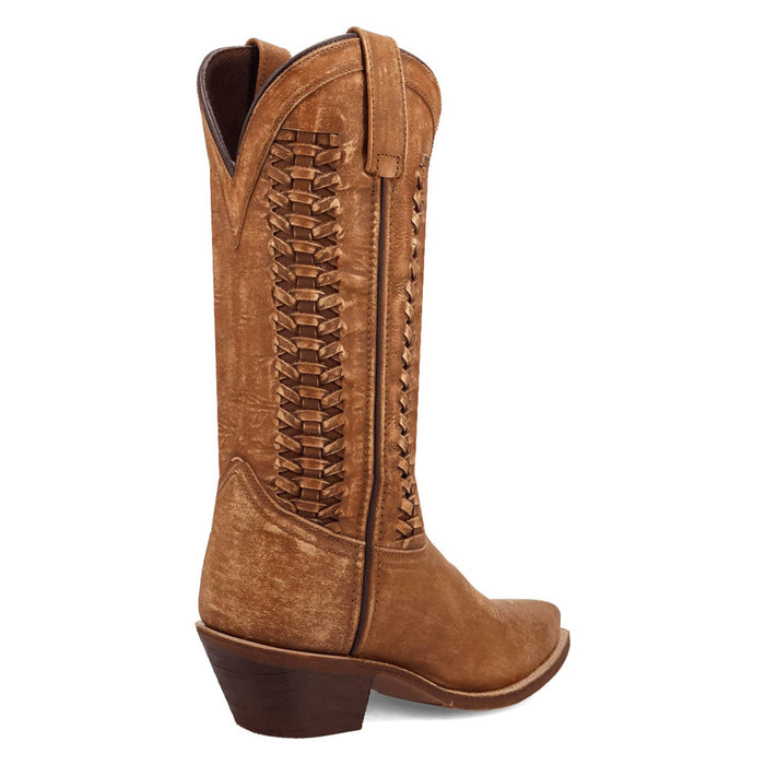 Laredo Womens Ashlee Tan Leather 12in Cowboy Boots