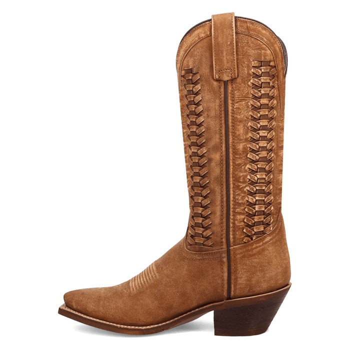 Laredo Womens Ashlee Tan Leather 12in Cowboy Boots