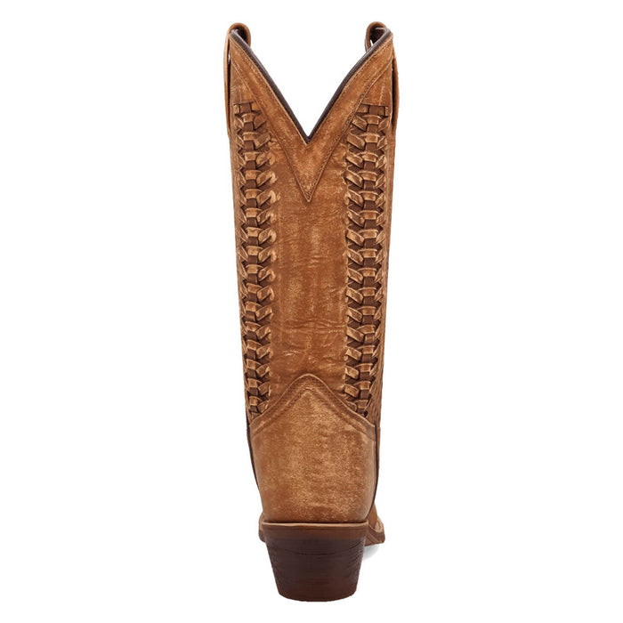 Laredo Womens Ashlee Tan Leather 12in Cowboy Boots