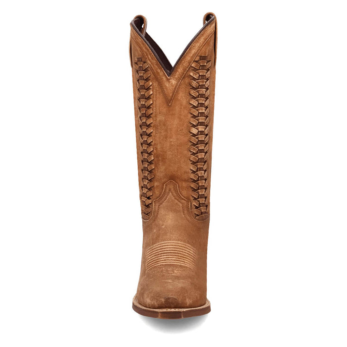 Laredo Womens Ashlee Tan Leather 12in Cowboy Boots