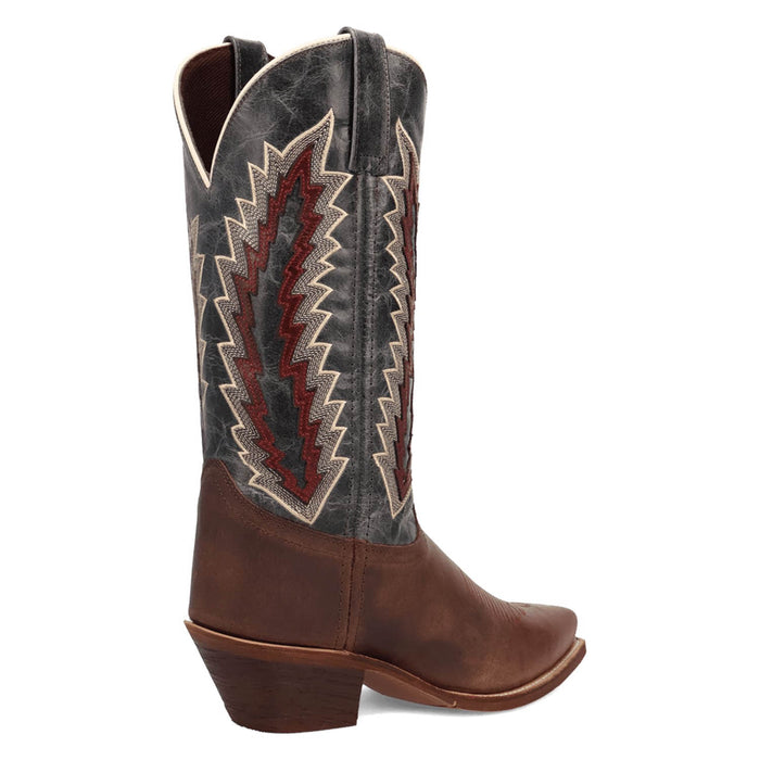 Laredo Womens Cadence Dark Brown/Navy Leather Cowboy Boots