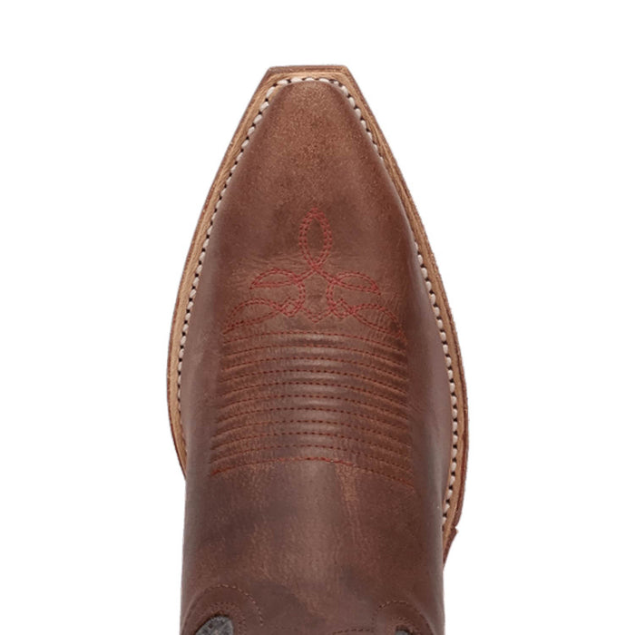 Laredo Womens Cadence Dark Brown/Navy Leather Cowboy Boots